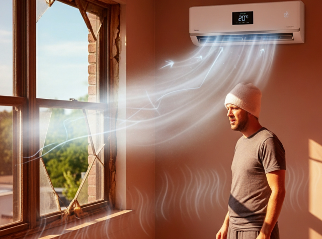 Aerul condiționat consumă mai mult dacă ferestrele nu sunt izolate